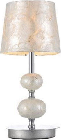 Sun Light Μεταλλικό Vintage Πορτατίφ για Ντουί E27 με Λευκό Καπέλο και Ασημί Βάση