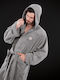 Guy Laroche Daily Hooded Bathrobe Silver