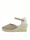 Ragazza Damenplattformen im Espadrilles-Stil Beige