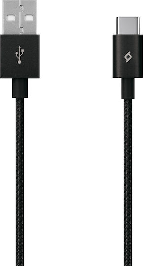TTEC Braided USB 2.0 Cable USB-C male - USB-A Μαύρο 1.2m 2DK18S