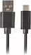 Lanberg USB 2.0 Cable USB-C male - USB-A Black 0.5m (CA-USBO-20CU-0005-BK)