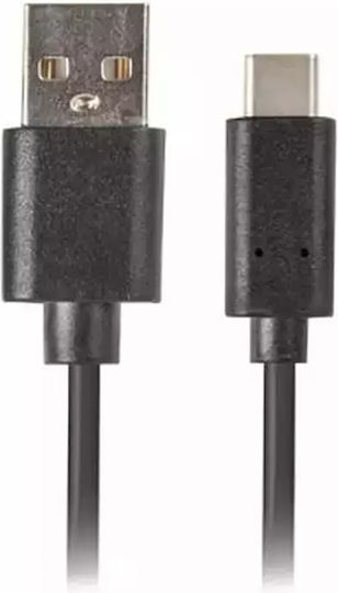 Lanberg USB 2.0 Cable USB-C male - USB-A Black 0.5m (CA-USBO-20CU-0005-BK)