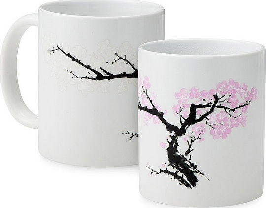 Kikkerland Cherry Blossom Heat Change Κούπα Κεραμική Λευκή Kikkerland Cherry Blossom Heat Change Κούπα Κεραμική Λευκή