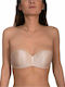 Luna Basic Miracle Push Up Strapless Bra Underwire Beige