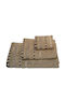 Le Blanc Hand Towel Combed Jacquard Dots 30x50cm Beige Weight 450gr/m²