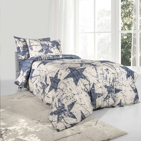 Saint Clair Sheet Set Single Cotton Galaxy Blue 160x250cm 2pcs