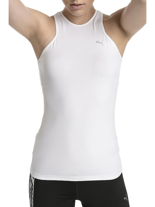 Puma Feel It Αμάνικη Γυναικεία Αθλητική Μπλούζα σε Λευκό χρώμα