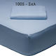 Das Home Sheet Semi Double with Elastic 120x200+35cm. 1005 Light Blue