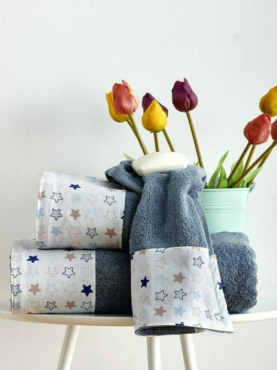 SB Home 3-tlg. Set Badetücher Sky Stars Blue Ge...