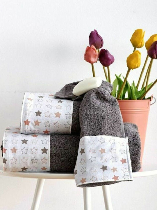 SB Home 3-tlg. Set Badetücher Sky Stars Grey Ge...