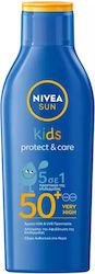Nivea Sun Kids Protect & Care Αδιάβροχο Παιδικό Αντηλιακό Γαλάκτωμα για Πρόσωπο & Σώμα SPF50 200ml