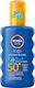 Nivea Sun Kids Protect & Care με Χρώμα SPF50+ Αδιάβροχο Παιδικό Αντηλιακό Spray για Πρόσωπο & Σώμα 200ml