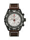 Swiss Alpine Military by Grovana Men's Watch 45mm Chronograph Battery with Brown Leather Strap