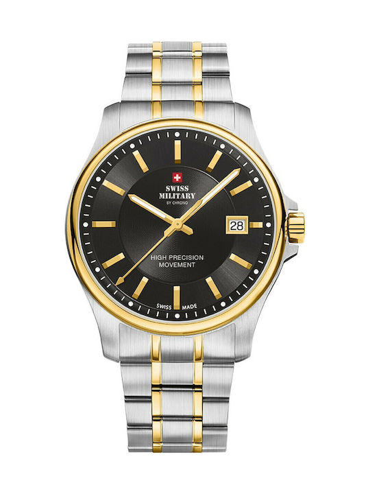 Swiss Military by Chrono Men's Watch 39mm Battery with Silver Metal Bracelet