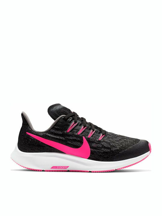 Air Zoom Pegasus 36 Αθλητικά Παιδικά Παπούτσια Running με Κορδόνια Black / Hyper Pink / Gunsmoke