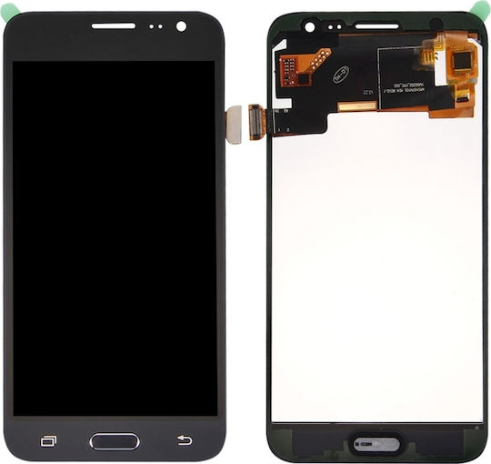 Screen with Touch Mechanism for Galaxy J3 2016 (Black)