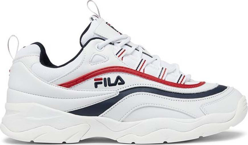 fila ray low silver