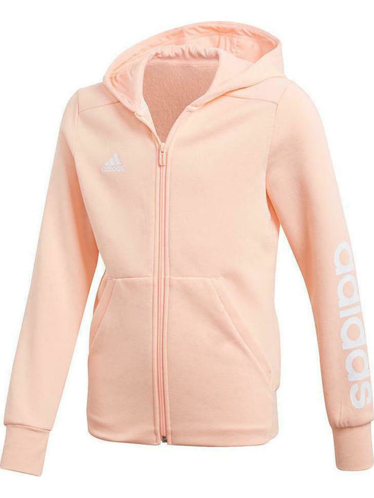 Adidas Sportliche Kinder-Sweatjacke mit Kapuze Rosa Performance