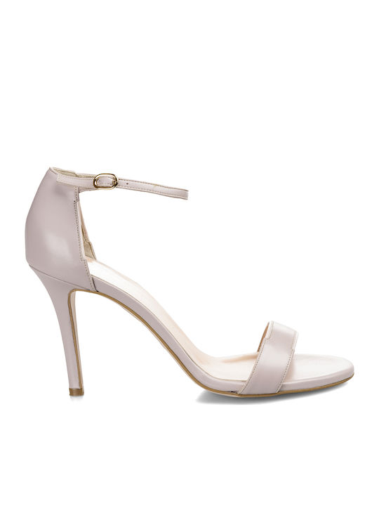 Mourtzi Leather Sandals Gray