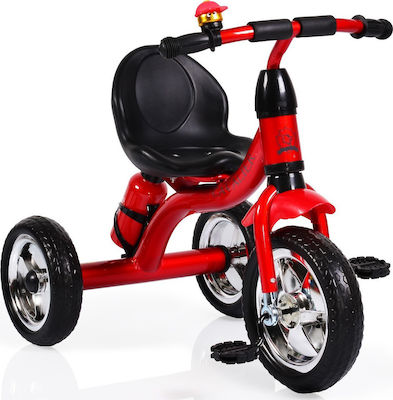 Moni Cavalier Kids Tricycle with Air Wheels & Storage Basket for 3-7 Years Red