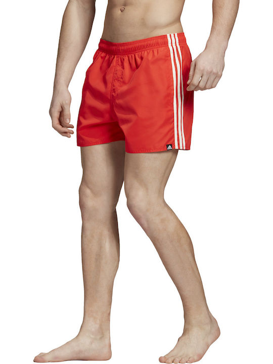 Adidas 3 Stripes Costum de baie pentru bărbați Pantaloni scurți Roșu
