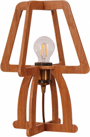 ARlight CL 6310 ML Wood Table Lamp for Socket E27 with Beige Shade and Base