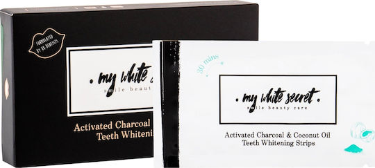 My White Secret Activated Charcoal & Coconut Oil Teeth Whitening Strips 14бр