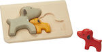 Lemnos Puzzle pentru Copii cu Îmbinări Dog 3buc Plan Toys