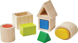 Plan Toys Educational Building Blocks Geo Matching Blocks Wooden for 2+ Years 10pcs