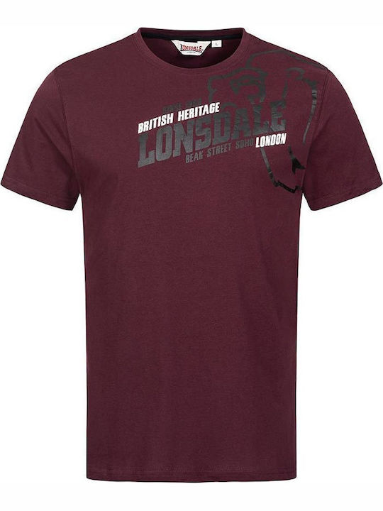 Lonsdale Walkley Αθλητικό T-shirt Μπορντό