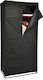 General Trade HI 40535 Fabric Wardrobe with Zipper and Shelves in Gray Color 75x45x160cm
