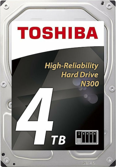 Toshiba N300 4TB HDD Hard Drive 3.5" SATA III 7200rpm with 128MB Cache for NAS