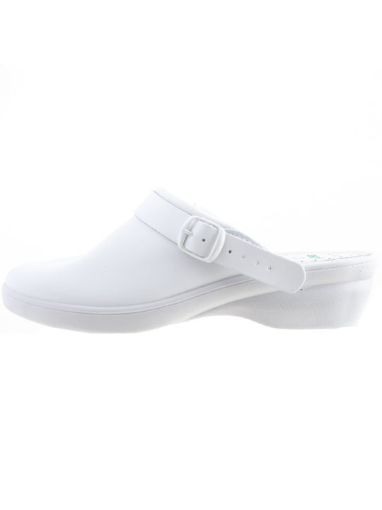 ANTRIN WOMEN'S LEATHER ANATOMICAL SHAMPOO 525.12 WHITE SLIPPER