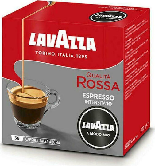 Lavazza Kapseln Espresso Qualita Rossa Kompatibel mit Maschine LavAzza A Modo Mio 36Mützen