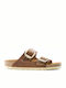 Birkenstock Arizona Big Buckle Oiled Leather Leather Women's Flat Sandals Anatomic In Brown Colour
