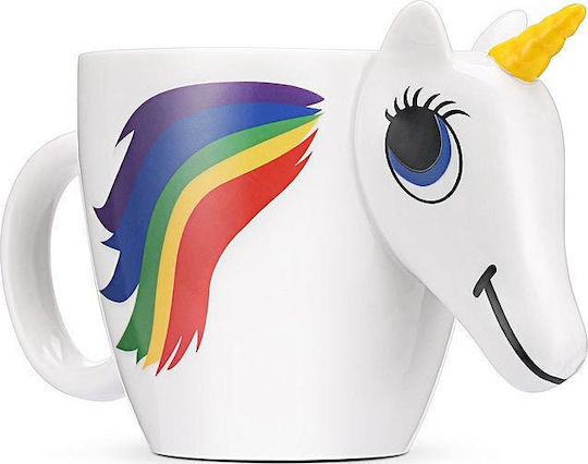 Thumbs Up Unicorn Schimbare de căldură Cană Ceramică Albă 300ml