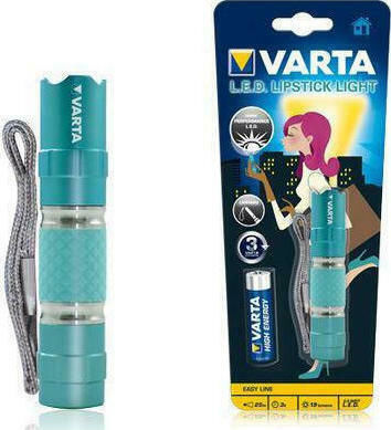 Varta Flashlight LED Waterproof with Maximum Brightness 19lm Lipstick Light 16617101421 Turquoise