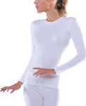 Helios 80822-00 Γυναικεία Ισοθερμική Μακρυμάνικη Μπλούζα Λευκή