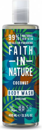 Faith in Nature Gel de Duș cu Ovăz și Miros de Nucă de Cocos 400ml