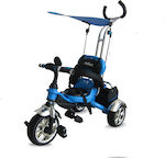 Miko Kids Tricycle with Storage Basket, Push Handle & Sunshade for 12+ Months Blue