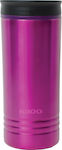 Igloo Isabel Natural Glass Thermos Stainless Steel BPA Free Purple Wine 470ml with Mouthpiece 41453