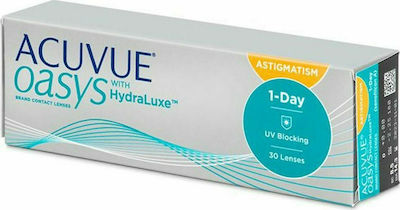 Acuvue Oasys 1-Day with HydraLuxe for Astigmatism 30 Ημερήσιοι Αστιγματικοί Φακοί Επαφής Σιλικόνης Υδρογέλης με UV Προστασία