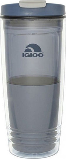 Igloo Havasu Double Wall Glass Thermos Stainless Steel BPA Free 650ml DENIM with Mouthpiece