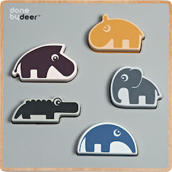 Wooden Kids Peg Puzzle Chunky Play Deer Friends 5pcs Done by Deer