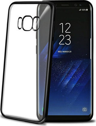 Celly Laser Umschlag Rückseite Silikon Schwarz (Galaxy S8)