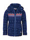 Pitaya Kids Casual Short Hooded Blue Jacket
