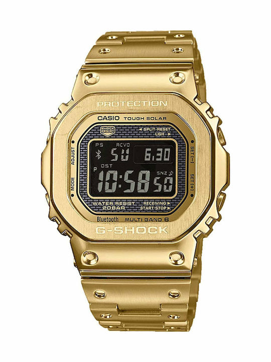 Casio G-Shock Full Metal Digital Men's Watch 49mm Chronograph Battery with Gold Metal Bracelet