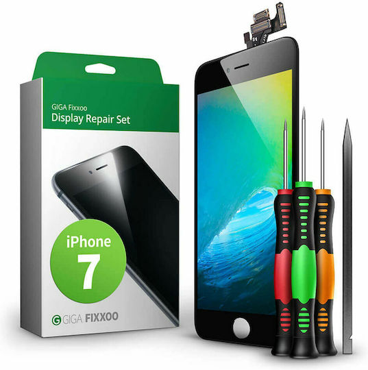 Fixxoo Οθόνη με Μηχανισμό Αφής για iPhone 7 (Μαύρο)