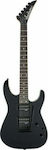 Jackson JS12 Elektrische Gitarre mit Form Dinky und HH Pickup-Anordnung Schwarz