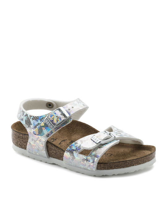 Birkenstock Παιδικά Πέδιλα Rio Ανατομικά Ασημί